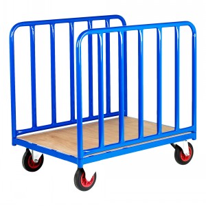 Long Goods Platform Trolley Tubular Sides 500kg Capacity
